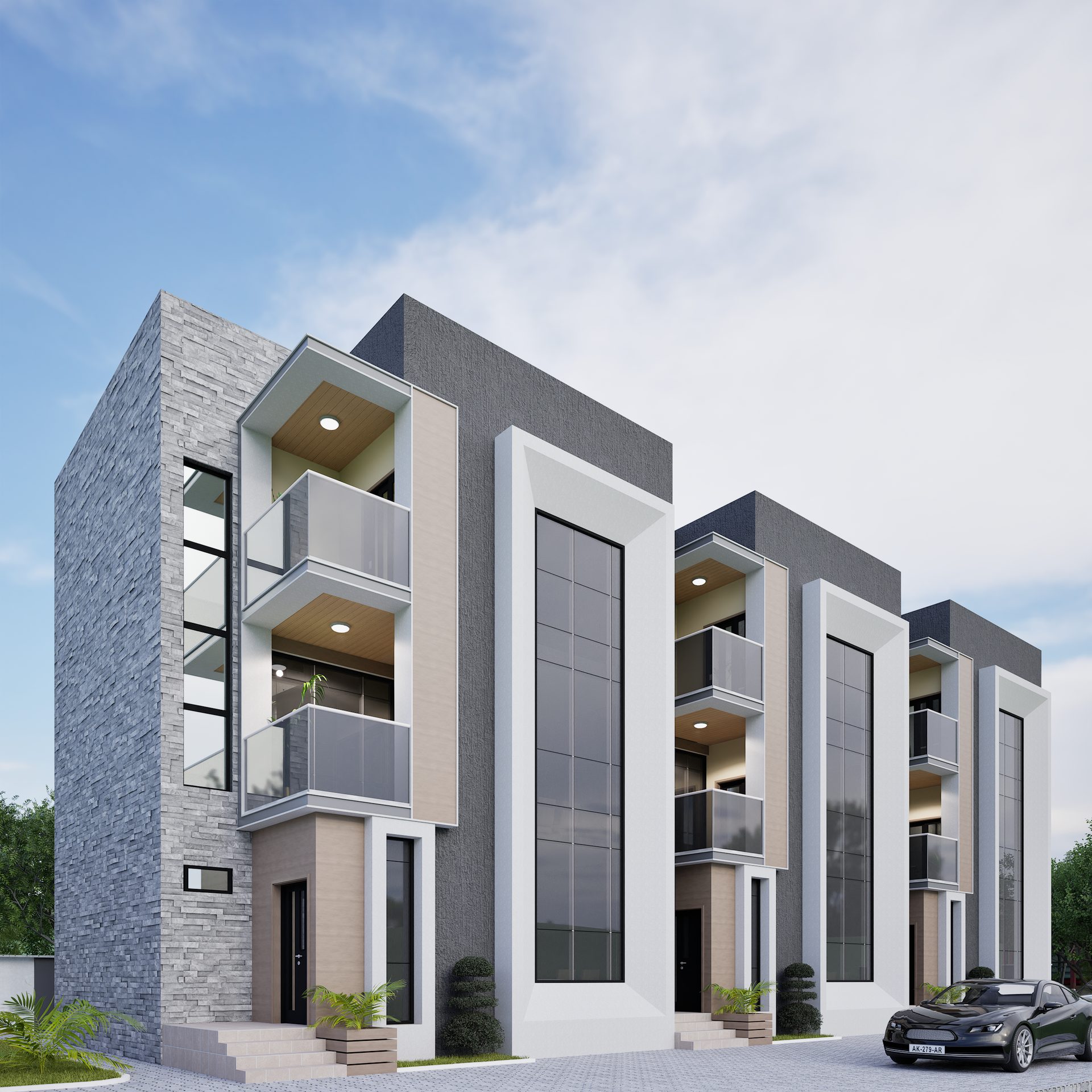 3 Bedroom Terrace Building plus Boys Quarters, Maye Lagos State